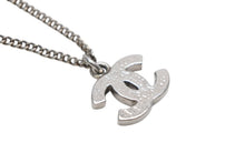 Load image into Gallery viewer, 極美品 CHANEL シャネル ココマーク ネックレス 重量約5.2g 10V刻印 メタル ラインストーン シルバー クリア 中古 4b011939