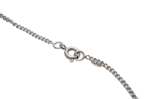 極美品 CHANEL シャネル ココマーク ネックレス 重量約5.8g 05V刻印 全長約43.5cm メタル シルバー アイボリー 中古 4b011967