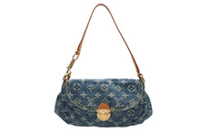 Load image into Gallery viewer, LOUIS VUITTON ルイヴィトン ミニプリーティ ワンショルダーバッグ M95050 モノグラム デニム インディゴブルー 美品 中古 4b013025