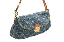 Load image into Gallery viewer, LOUIS VUITTON ルイヴィトン ミニプリーティ ワンショルダーバッグ M95050 モノグラム デニム インディゴブルー 美品 中古 4b013025