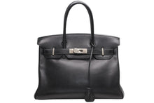 Load image into Gallery viewer, 極美品 HERMES エルメス バーキン30 ハンドバッグ スイフト ブラック シルバー金具 ◻︎K刻印 中古 4b013026
