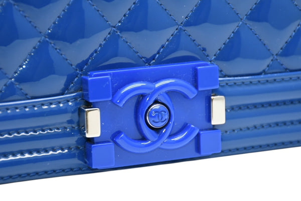 CHANEL シャネル ボーイシャネル チェーンショルダーバッグ A67086 20番台 パテントレザー ココマーク シルバー金具 美品 中古 4b013027