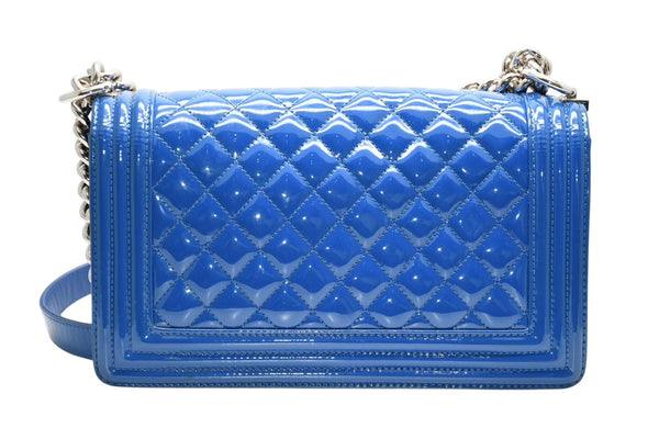 CHANEL シャネル ボーイシャネル チェーンショルダーバッグ A67086 20番台 パテントレザー ココマーク シルバー金具 美品 中古 4b013027
