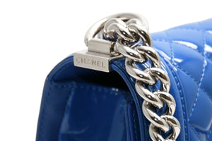 CHANEL シャネル ボーイシャネル チェーンショルダーバッグ A67086 20番台 パテントレザー ココマーク シルバー金具 美品 中古 4b013027