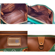 Load image into Gallery viewer, 新品同様 LOUIS VUITTON ルイヴィトン スピーディ P9 バンドリエール40 M24417 2WAY ボストンバッグ グリーン ゴールド金具 中古 4b013043