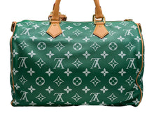 Load image into Gallery viewer, 新品同様 LOUIS VUITTON ルイヴィトン スピーディ P9 バンドリエール40 M24417 2WAY ボストンバッグ グリーン ゴールド金具 中古 4b013043
