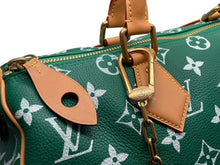 Load image into Gallery viewer, 新品同様 LOUIS VUITTON ルイヴィトン スピーディ P9 バンドリエール40 M24417 2WAY ボストンバッグ グリーン ゴールド金具 中古 4b013043
