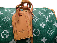Load image into Gallery viewer, 新品同様 LOUIS VUITTON ルイヴィトン スピーディ P9 バンドリエール40 M24417 2WAY ボストンバッグ グリーン ゴールド金具 中古 4b013043