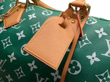 Load image into Gallery viewer, 新品同様 LOUIS VUITTON ルイヴィトン スピーディ P9 バンドリエール40 M24417 2WAY ボストンバッグ グリーン ゴールド金具 中古 4b013043