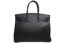 Load image into Gallery viewer, 極美品 HERMES エルメス BIRKIN バーキン35 ブラック シルバー金具 トゴ ハンドバッグ ◻︎D刻印 中古 4b013044