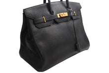 Load image into Gallery viewer, 極美品 HERMES エルメス BIRKIN バーキン35 ブラック シルバー金具 トゴ ハンドバッグ ◻︎D刻印 中古 4b013044