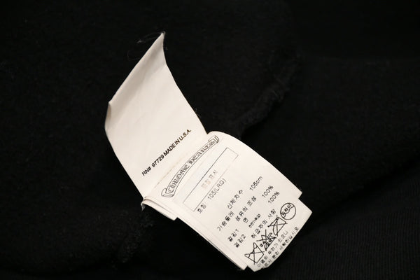 極美品 CHROME HEARTS クロムハーツ パッチ付き ジップアップフーディー パーカー ロゴ プリント サイズL ブラック 中古 4b013056