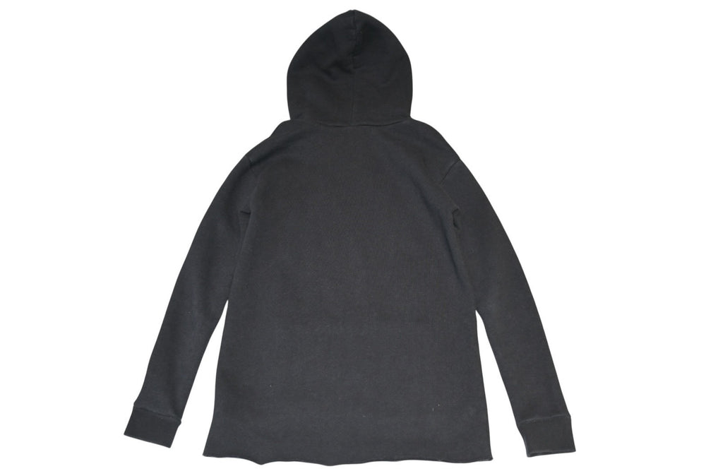 極美品 CHROME HEARTS クロムハーツ パッチ付き ジップアップフーディー パーカー ロゴ プリント サイズL ブラック 中古 4b013056