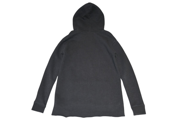 極美品 CHROME HEARTS クロムハーツ パッチ付き ジップアップフーディー パーカー ロゴ プリント サイズL ブラック 中古 4b013056