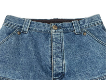 Load image into Gallery viewer, 極美品 CHROME HEARTS クロムハーツ デニムカーペンターカットオフショートパンツ インディゴ シルバー925 サイズ32 中古 4b013064