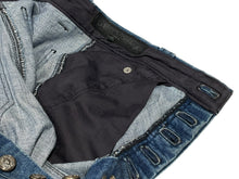 Load image into Gallery viewer, 極美品 CHROME HEARTS クロムハーツ デニムカーペンターカットオフショートパンツ インディゴ シルバー925 サイズ32 中古 4b013064