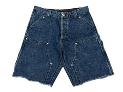 極美品 CHROME HEARTS クロムハーツ デニム カーペンター カットオフショートパンツ インディゴ シルバー925 サイズ31 中古 4b013066
