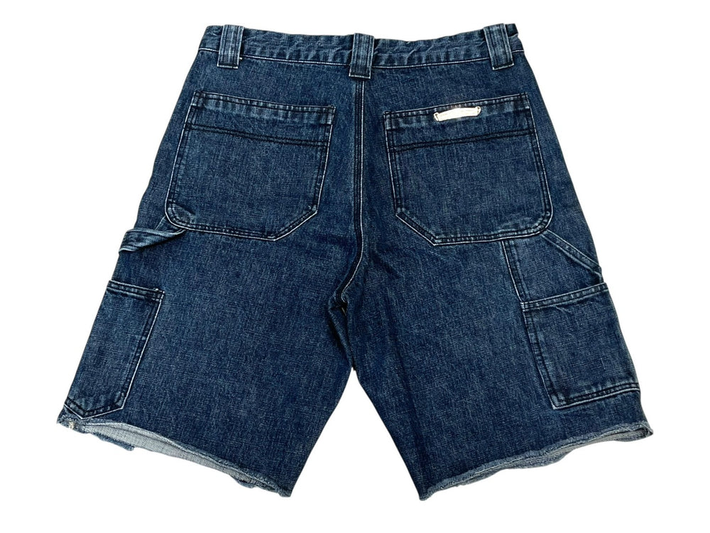 Very Good Condition CHROME HEARTS Denim Carpenter Cut-off Shorts Indigo Silver 925 Size 31 Used 4b013066