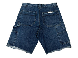 極美品 CHROME HEARTS クロムハーツ デニム カーペンター カットオフショートパンツ インディゴ シルバー925 サイズ31 中古 4b013066