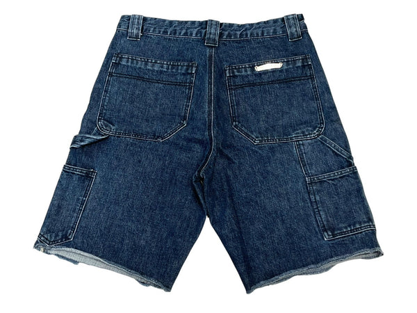 極美品 CHROME HEARTS クロムハーツ デニム カーペンター カットオフショートパンツ インディゴ シルバー925 サイズ31 中古 4b013066