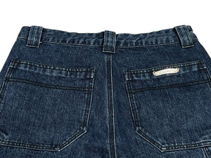 極美品 CHROME HEARTS クロムハーツ デニム カーペンター カットオフショートパンツ インディゴ シルバー925 サイズ31 中古 4b013066