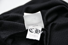 Load image into Gallery viewer, 極美品 CHROME HEARTS クロムハーツ メッシュ バーシティー ジャージー ロングスリーブ ブラック グレー サイズM 中古 4b013067