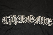 Load image into Gallery viewer, 極美品 CHROME HEARTS クロムハーツ メッシュ バーシティー ジャージー ロングスリーブ ブラック グレー サイズM 中古 4b013067
