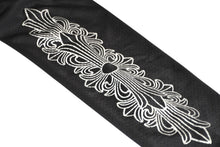 Load image into Gallery viewer, 極美品 CHROME HEARTS クロムハーツ メッシュ バーシティー ジャージー ロングスリーブ ブラック グレー サイズM 中古 4b013067