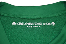 Load image into Gallery viewer, 極美品 CHROME HEARTS クロムハーツ メッシュ バーシティー ジャージー ロングスリーブ ブラック グリーン サイズM 中古 4b013068
