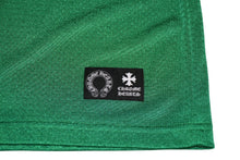Load image into Gallery viewer, 極美品 CHROME HEARTS クロムハーツ メッシュ バーシティー ジャージー ロングスリーブ ブラック グリーン サイズM 中古 4b013068