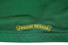 Load image into Gallery viewer, 極美品 CHROME HEARTS クロムハーツ メッシュ バーシティー ジャージー ロングスリーブ ブラック グリーン サイズM 中古 4b013068