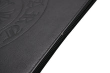 Load image into Gallery viewer, 極美品 CHROME HEARTS クロムハーツ レザーアジェンダ バインダー CHプラス ホースシュー エンボス加工 ブラック シルバー925 中古 4b013069