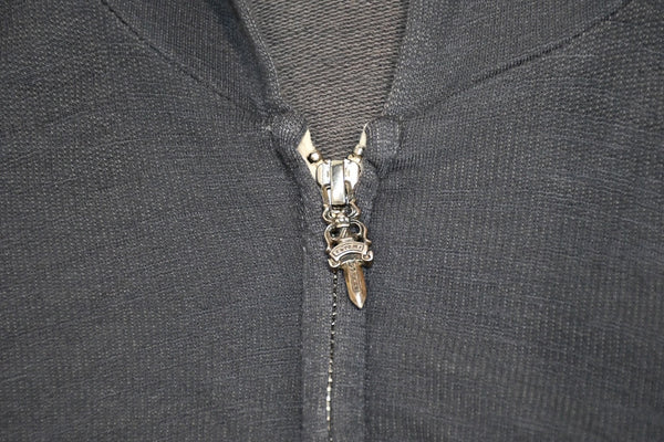 CHROME HEARTS クロムハーツ PPO MATTY BOY ロゴ プリント パーカー ダガージップ グレー サイズM 美品 中古 4b013048