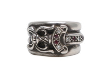 Load image into Gallery viewer, CHROME HEARTS クロムハーツ DAGGER P DMND P RUBY ダガーリング 重量約15.2g サイズ16号 スターリングシルバー 美品 中古 4b013092