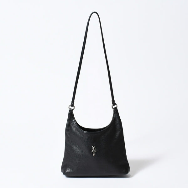 極美品 CHROME HEARTS クロムハーツ ショルダーバッグ VIV DAGGER ダガー ブラック 中古 4b013095