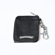 Load image into Gallery viewer, 新品未使用 CHROME HEARTS クロムハーツ OFF THE CUFF キーチェーン クロスパッチ レザーウォレット 財布 シルバー925 中古 4b013776
