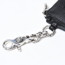 Load image into Gallery viewer, 新品未使用 CHROME HEARTS クロムハーツ OFF THE CUFF キーチェーン クロスパッチ レザーウォレット 財布 シルバー925 中古 4b013776