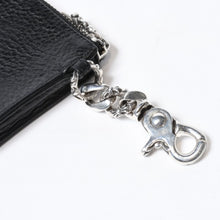 Load image into Gallery viewer, 新品未使用 CHROME HEARTS クロムハーツ OFF THE CUFF キーチェーン クロスパッチ レザーウォレット 財布 シルバー925 中古 4b013776