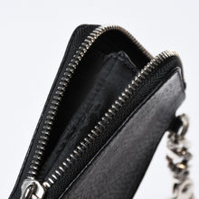 Load image into Gallery viewer, 新品未使用 CHROME HEARTS クロムハーツ OFF THE CUFF キーチェーン クロスパッチ レザーウォレット 財布 シルバー925 中古 4b013776