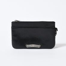 Load image into Gallery viewer, CHROME HEARTS クロムハーツ クロスパッチ ジッパーチェンジパース ストラップ付 レザーウォレット 財布 シルバー925 美品 中古 4b013775