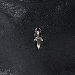極美品 CHROME HEARTS クロムハーツ ショルダーバッグ VIV DAGGER ダガー ブラック 中古 4b013095