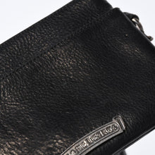 Load image into Gallery viewer, CHROME HEARTS クロムハーツ クロスパッチ ジッパーチェンジパース ストラップ付 レザーウォレット 財布 シルバー925 美品 中古 4b013775
