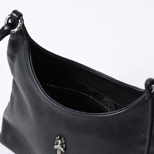 極美品 CHROME HEARTS クロムハーツ ショルダーバッグ VIV DAGGER ダガー ブラック 中古 4b013095