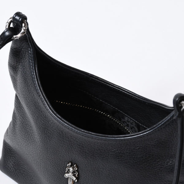 極美品 CHROME HEARTS クロムハーツ ショルダーバッグ VIV DAGGER ダガー ブラック 中古 4b013095