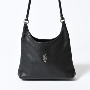極美品 CHROME HEARTS クロムハーツ ショルダーバッグ VIV DAGGER ダガー ブラック 中古 4b013095