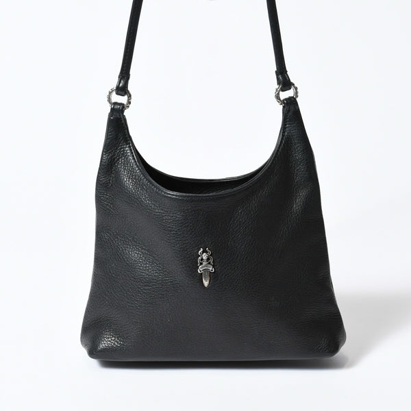 極美品 CHROME HEARTS クロムハーツ ショルダーバッグ VIV DAGGER ダガー ブラック 中古 4b013095