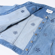 Load image into Gallery viewer, CHANEL シャネル LOOK25 デニムジャケット P76751V68780 サイズ50 ココマーク カメリア ブルー メンズサイズ 激レア 美品 中古 4b013658