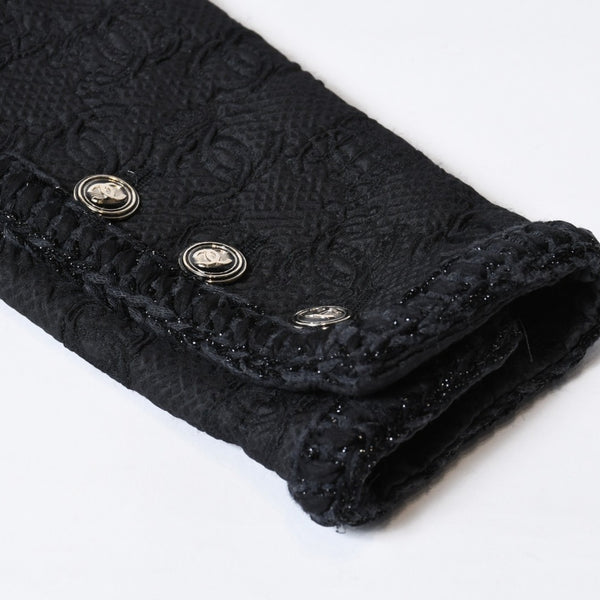 極美品 CHANEL シャネル ツイード ジャケット P71059V62263 サイズ34 ココマークブラック 中古 4b012774