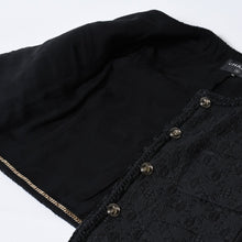 Load image into Gallery viewer, 極美品 CHANEL シャネル ツイード ジャケット P71059V62263 サイズ34 ココマークブラック 中古 4b012774