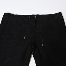 Load image into Gallery viewer, 極美品 CHROME HEARTS クロムハーツ FLEURKNEE LTHR PANTS フレアニー レザーパンツ サイズM スウェード シルバー925 中古 4b013110
